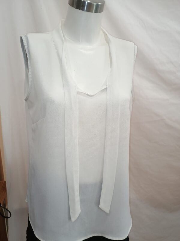 Blusa blanca elegante mujer talla M