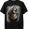 Camiseta rock negra con calavera