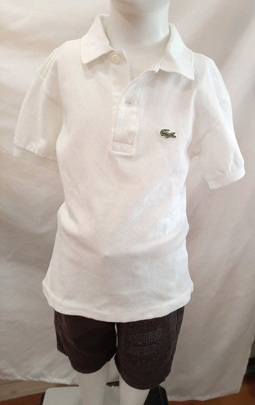 Conjunto niño Lacoste polo blanco + bermuda vaquera zara boys talla 8 años