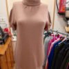 Vestido de punto beige cuello alto – comfy + elegante talla L