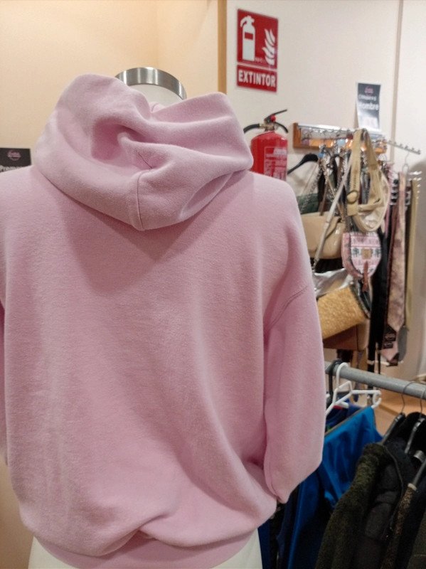 Sudadera rosa con capucha