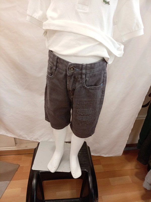 Conjunto niño Lacoste polo blanco + bermuda vaquera zara boys talla 8 años