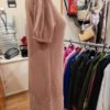 Vestido de punto beige cuello alto – comfy + elegante talla L