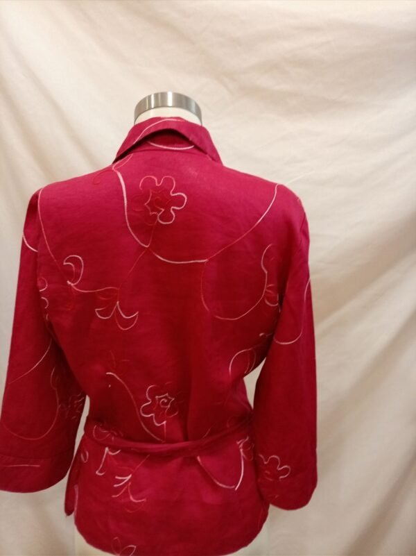 Blusa roja Arycl talla 44 cruzada con lazo elegante