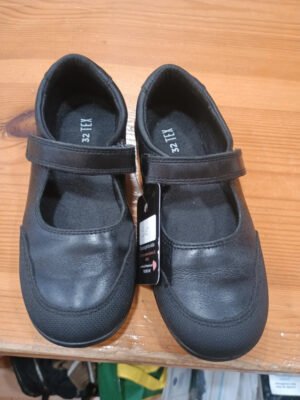 Merceditas escolares negras piel – talla 32 TEX – hechas en España