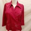 Blusa roja Arycl talla 44 cruzada con lazo elegante