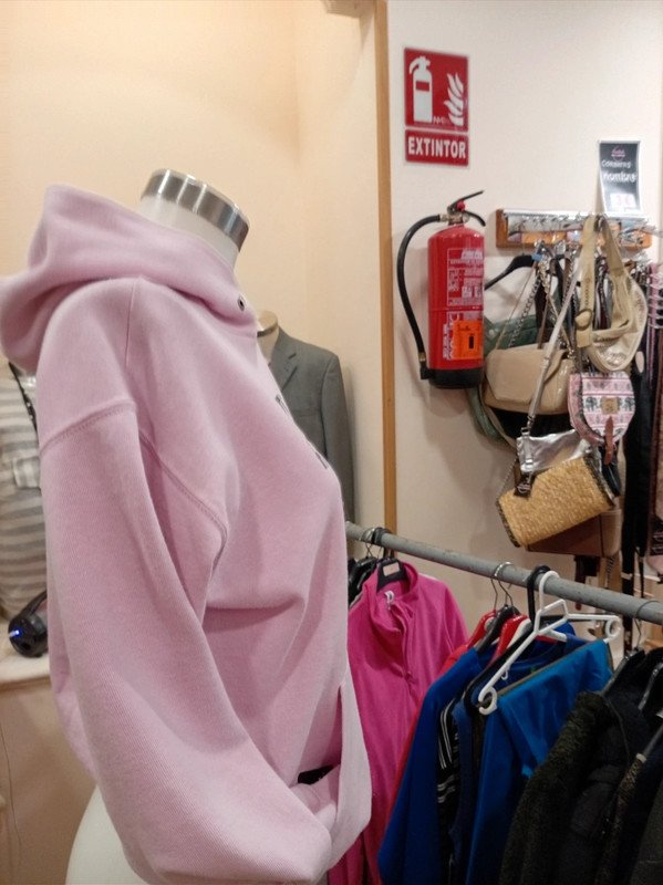 Sudadera rosa con capucha