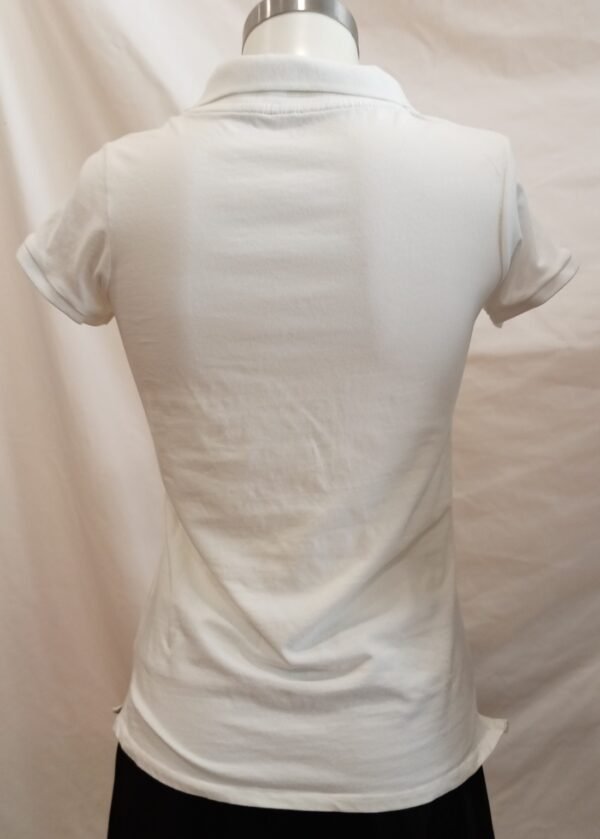 camiseta polo blanca básica manga corta talla M