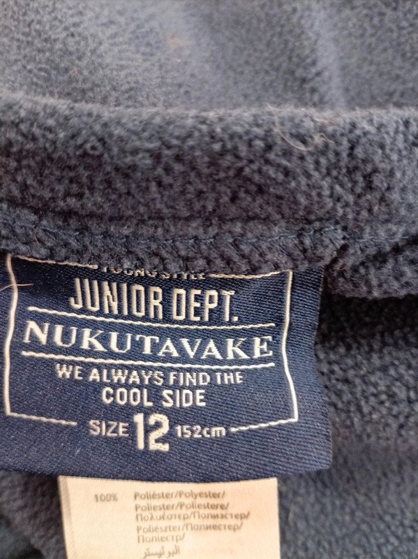 Chaqueta Nukutavate reversible niño/a 2 en 1 – Verde / Polar azul – Talla 12 (152 cm)