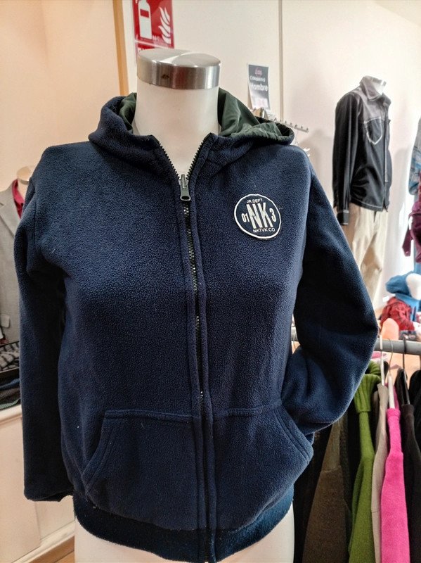 Chaqueta Nukutavate reversible niño/a 2 en 1 – Verde / Polar azul – Talla 12 (152 cm)