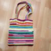 Bolso tote hecho a mano de crochet multicolor