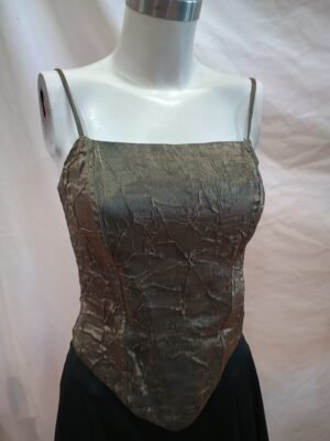 Top Corset Satinado Bronce Talla 44 – María Téllez Moda