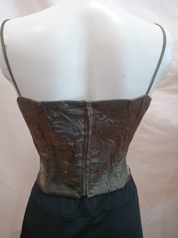 Top Corset Satinado Bronce Talla 44 – María Téllez Moda