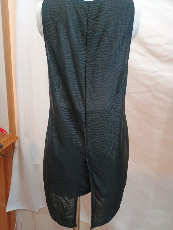 Vestido/Túnica Negra Estampado Sutil Talla L – Inside