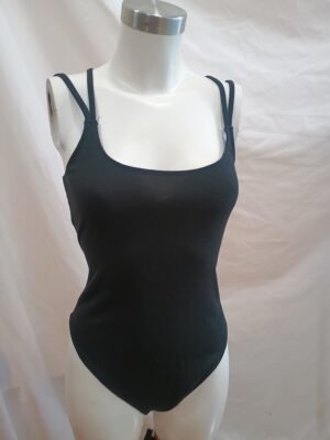 Body Negro Ajustado Tirantes Talla XL – Lefties