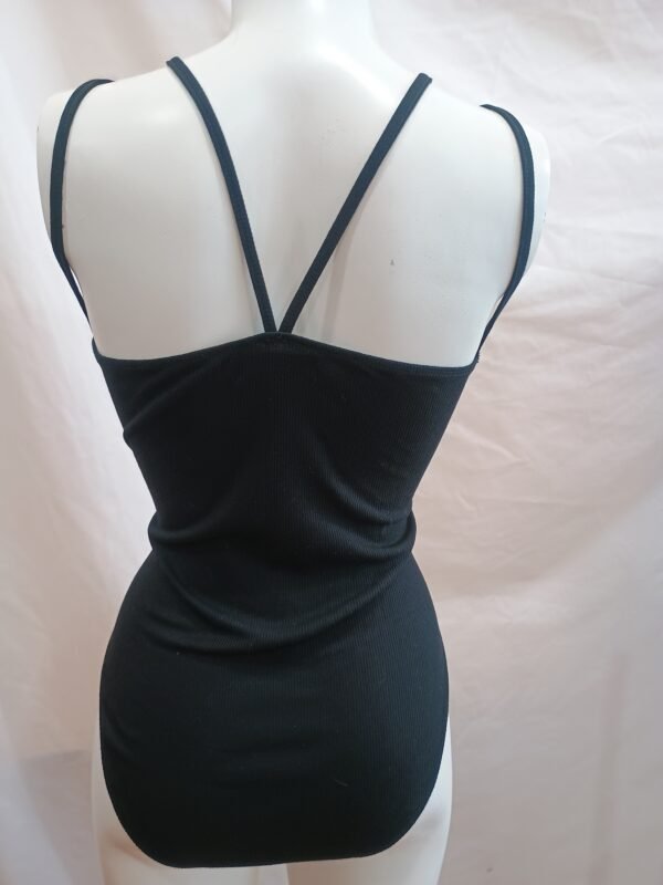 Body Negro Ajustado Tirantes Talla XL – Lefties