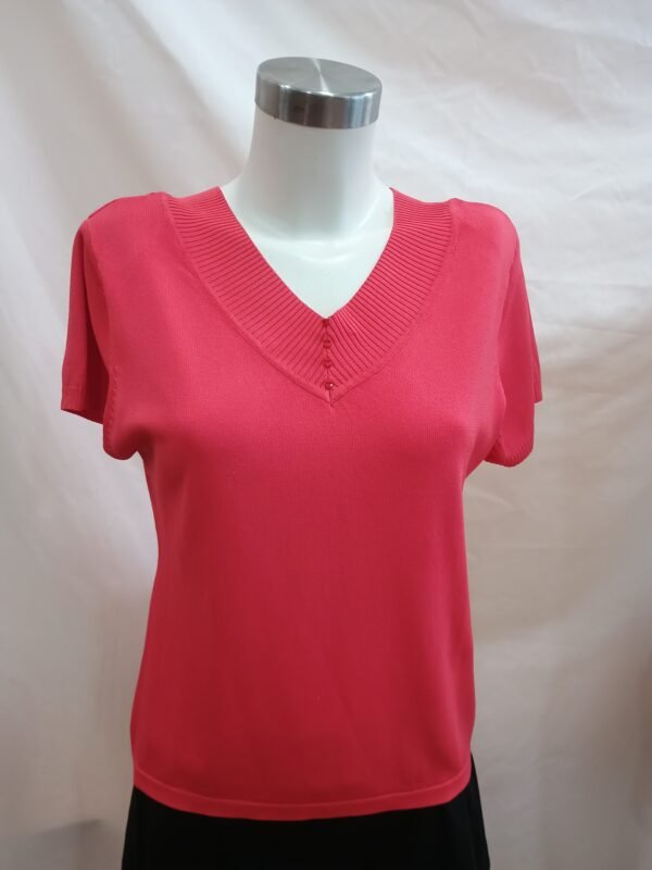 Top Rosa Fucsia Punto Fino Talla XL – Estilo Casual
