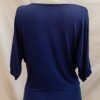camiseta azul marino drapeada manga murciélago talla M/L con escote drapeado