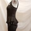 Vestido negro asimétrico S – elegante y ajustado, efecto sexy