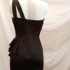Vestido negro asimétrico S – elegante y ajustado, efecto sexy