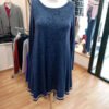 a2646923-1fa1-417a-bdcf-7f5ab15f4f96.jpeg Vestido azul marino efecto encaje – corte evasé – marca Poète