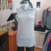 Vestido / jersey largo con capucha – Gris claro – Talla 16 (XS/S)