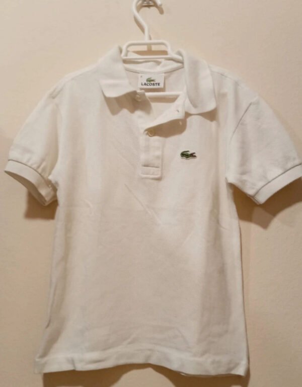 Conjunto niño Lacoste polo blanco + bermuda vaquera zara boys talla 8 años
