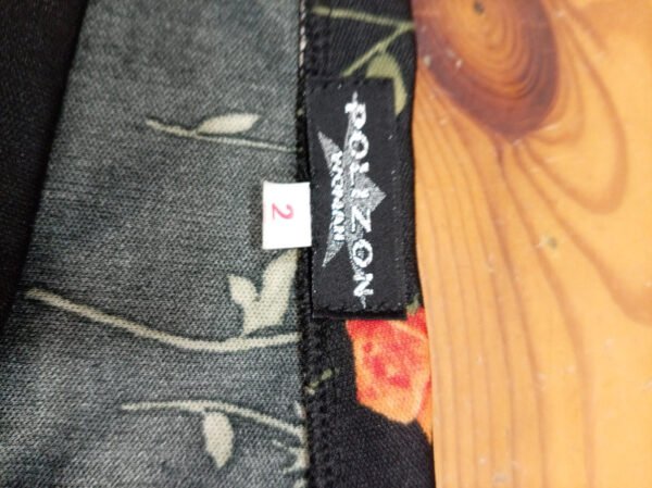 Falda negra con flores Polizón woman S