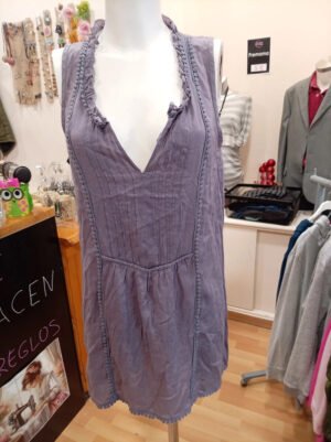 Vestido lila estilo boho