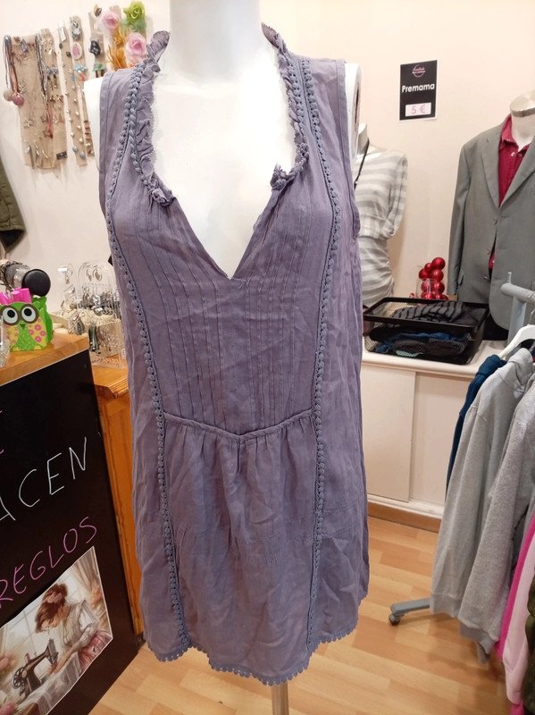 Vestido lila estilo boho