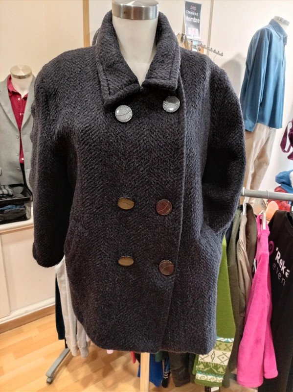 Abrigo gris oscuro de lana Columbia 50