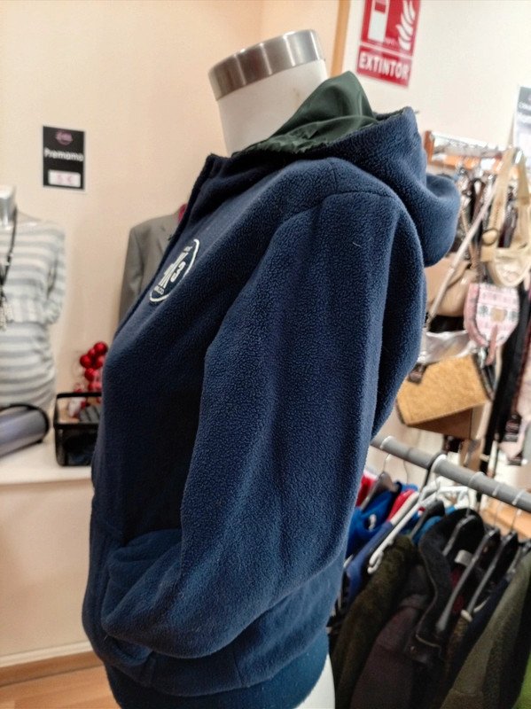 Chaqueta Nukutavate reversible niño/a 2 en 1 – Verde / Polar azul – Talla 12 (152 cm)