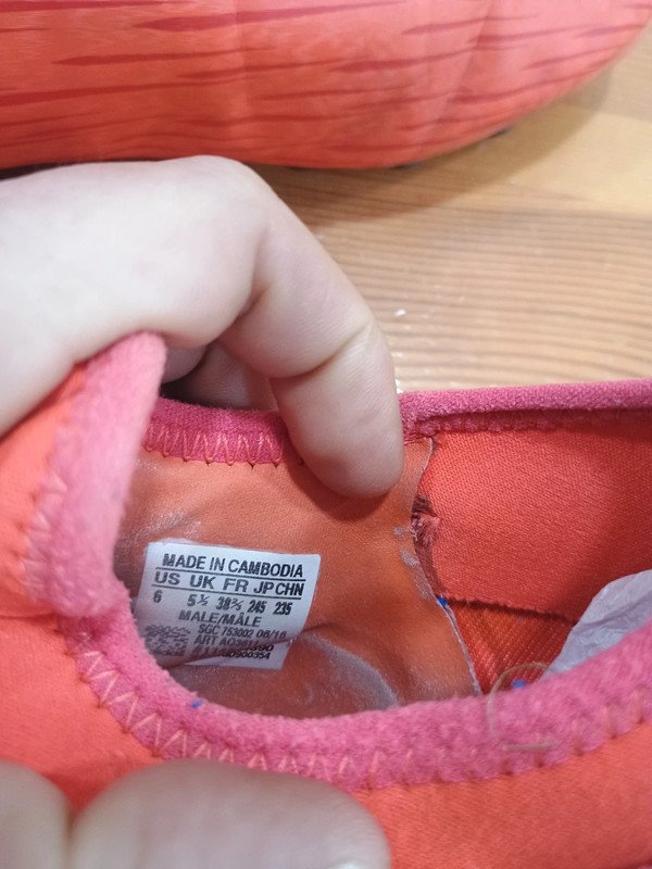 Botas de fútbol Adidas X Techfit naranja – Talla 38⅔ – Césped artificial