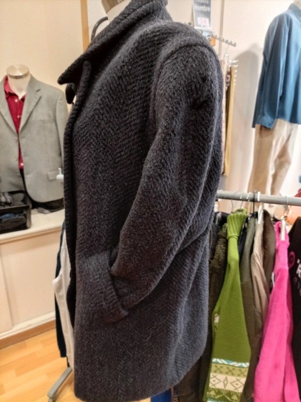 Abrigo gris oscuro de lana Columbia 50