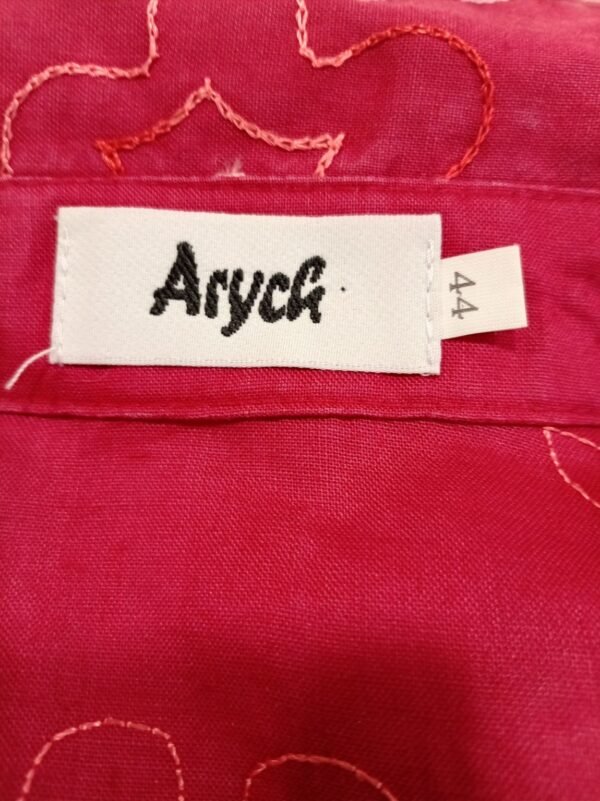 Blusa roja Arycl talla 44 cruzada con lazo elegante