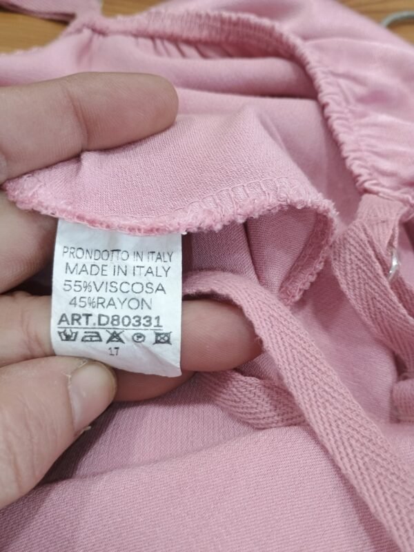 top lencero rosa satinado tirantes finos made in italy