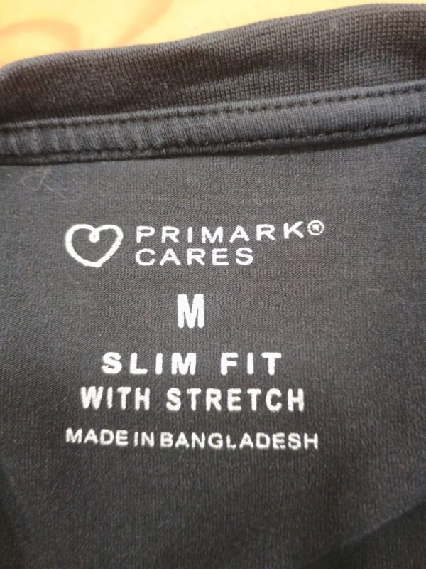 camiseta negra básica primark talla m