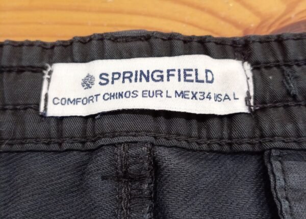 Pantalón chino azul grisáceo Springfield talla L (unisex)