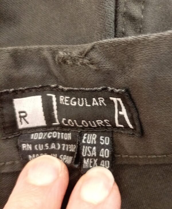 Pantalón Colours Regular talla EU 50 / USA 40 – Negro 100% algodón