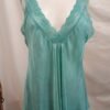 top lencero verde agua con encaje talla única