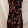 Vestido floral negro KIABI – talla 44 – fluido y favorecedor