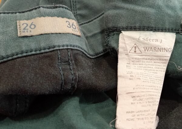 Pantalón verde Sfera talla 36 skinny