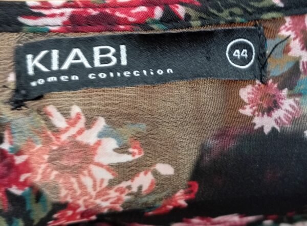 Vestido floral negro KIABI – talla 44 – fluido y favorecedor