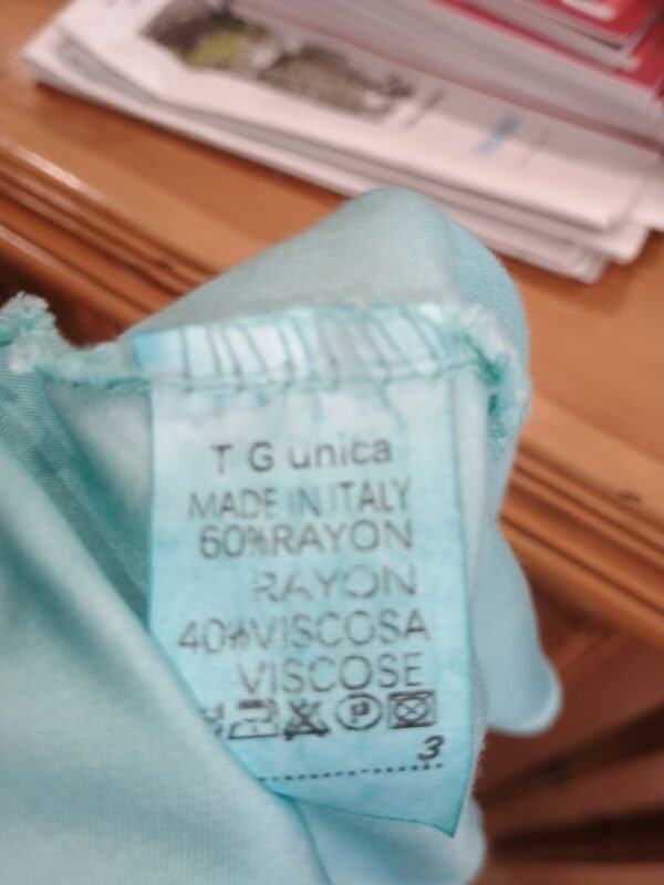 top lencero verde agua con encaje talla única