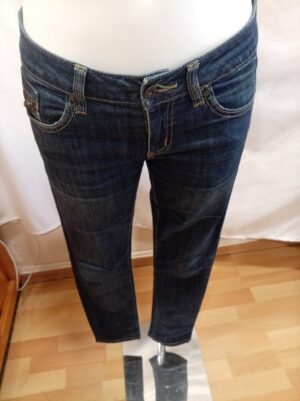 Jeans Only denim azul oscuro | Skinny | Tiro bajo | Efecto desgastado