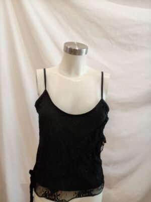 file_00000000b738720aa6d9876170ad1a15 Top negro de encaje | Tirantes finos | Ajustable lateral | Talla 44