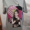 camiseta gris estampado retro chica talla M