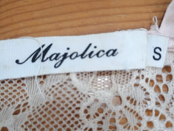 top lencero rosa palo encaje espalda majaolica talla S