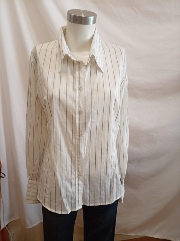 file_00000000ec18720aadb5ae4023c4c576 (1) Camisa blanca de rayas finas | Algodón elástico | Manga larga elegante