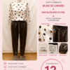 file_0000000031dc7246b003c84763de3f43 Outfit mujer elegante blusa lunares y pantalón efecto piel
